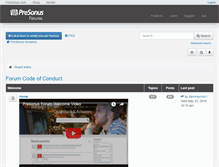 Tablet Screenshot of forums.presonus.com